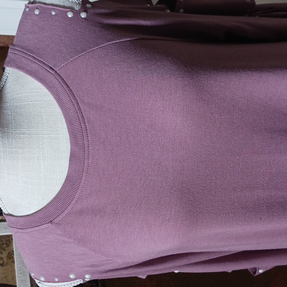NWT SPENSE DRESS LONG CUT OUT SLEEVES  PLUM SIZE XL